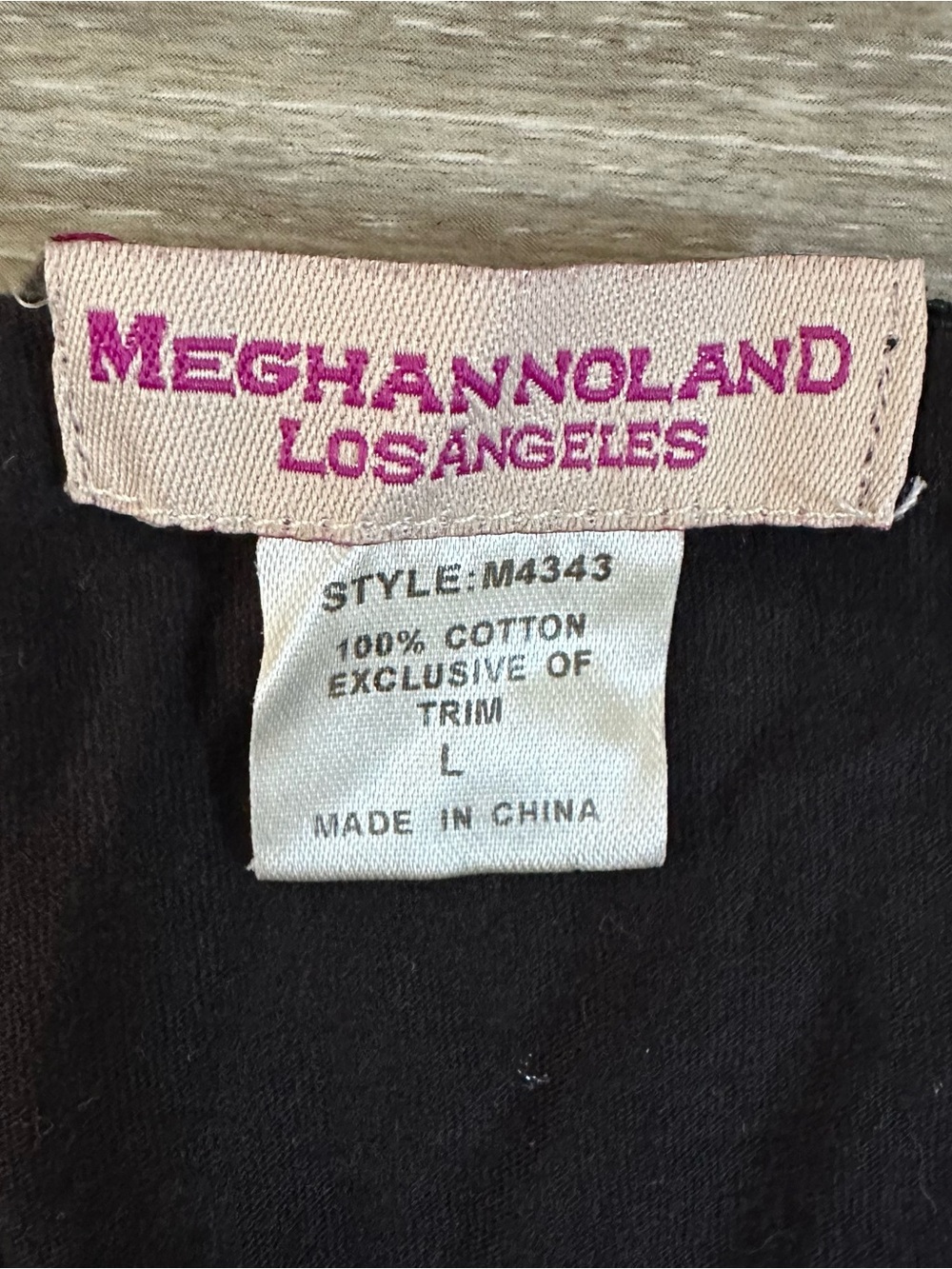 Y2K Meghan Noland Los Angeles black spaghetti strap tank with beaded neck Sz L - Picture 8 of 8